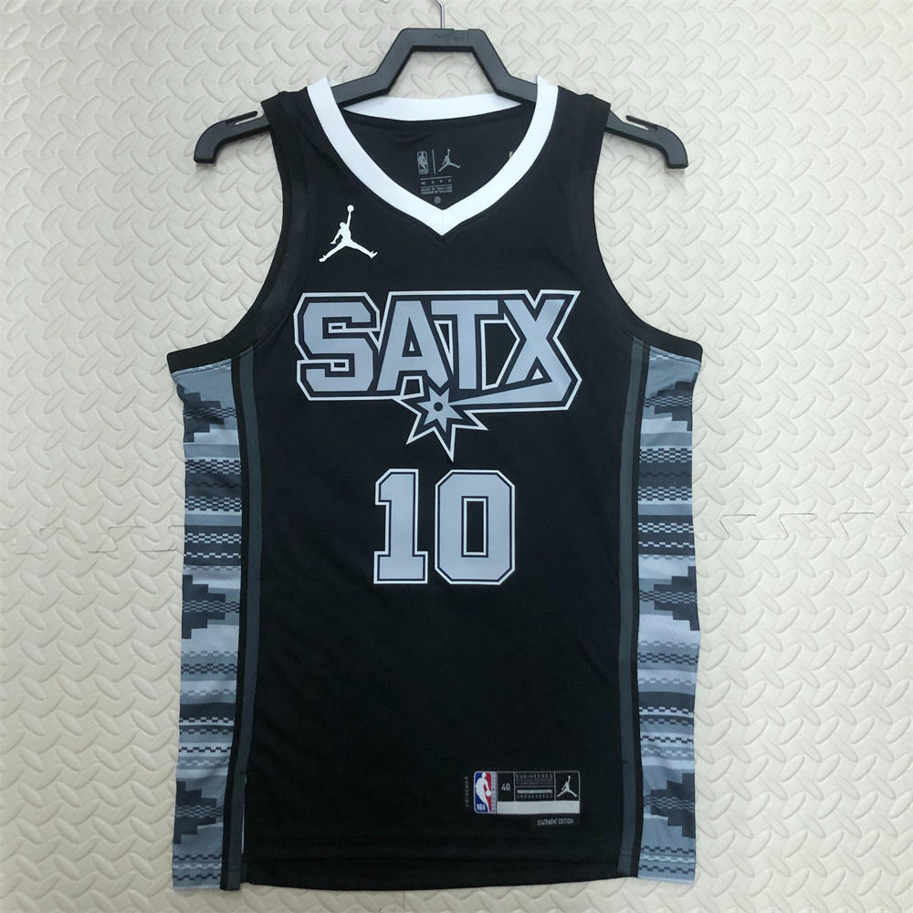NBA San Antonio Spurs V-Neck Black jersey DeROZAN#10 S-XXL