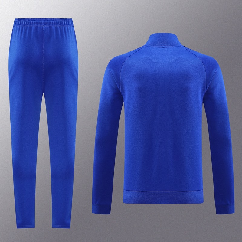 2024 Manchester United Blue Jacket Training Suit Set Football Team Shirt Sports Fashion