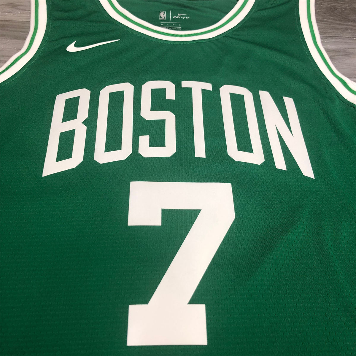NBA Boston Celtics round neck Retro Green Jersey Brown#7 S-XXL