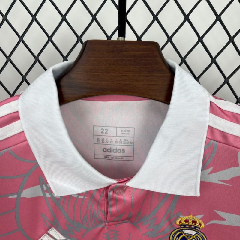 2023/24 Real Madrid Dragon edition pink jersey kids Kits size: 16-28