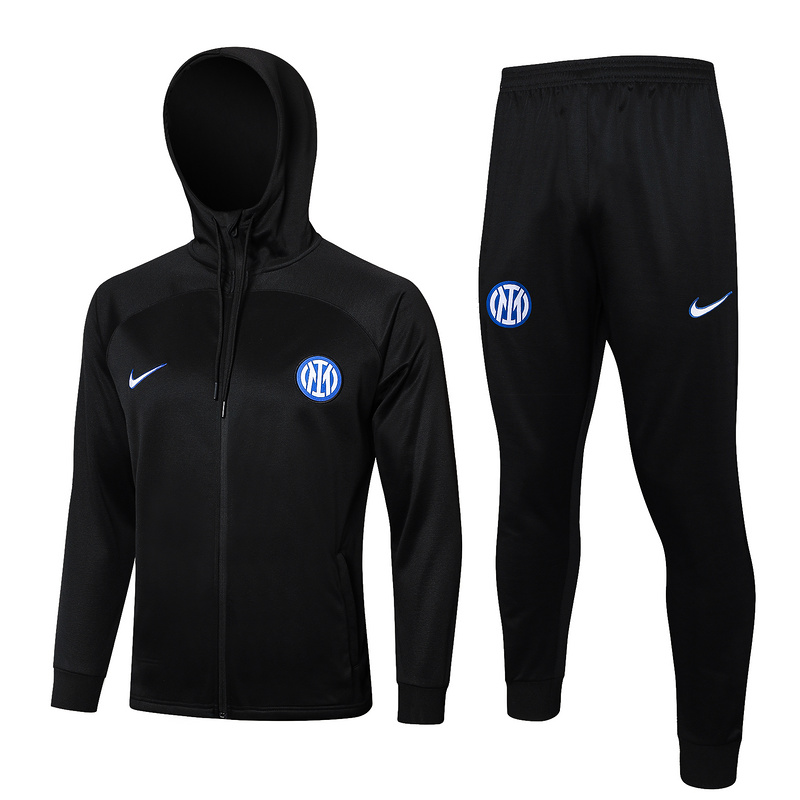 2024/25 Inter Milan Beige black Hoodie Jacket Kit Set Football Team Shirt Sports Fashion