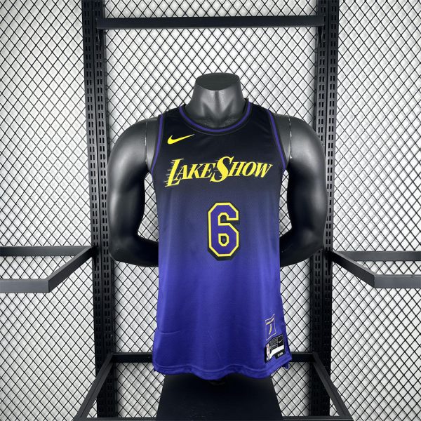 NBA Los Angeles Lakers 24/25 City Edition Purple Jersey JAMES#6 S-XXL