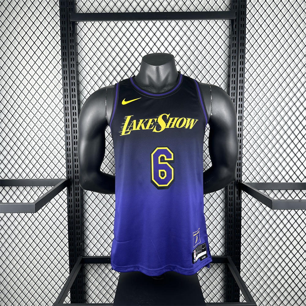NBA Los Angeles Lakers 24/25 City Edition Purple Jersey JAMES#6 S-XXL
