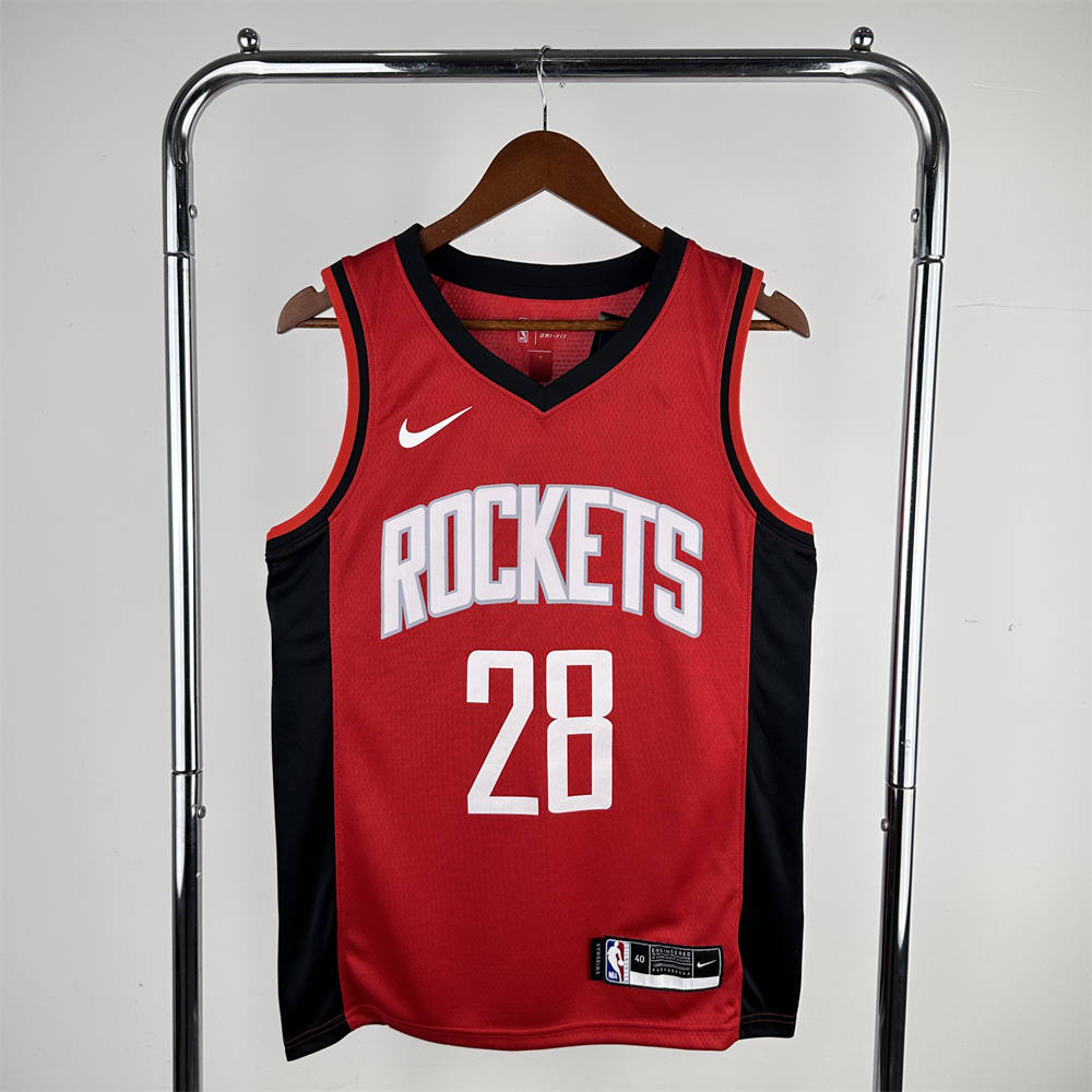 NBA Houston Rockets V-Neck Red Jersey SENGUN#28 S-XXL