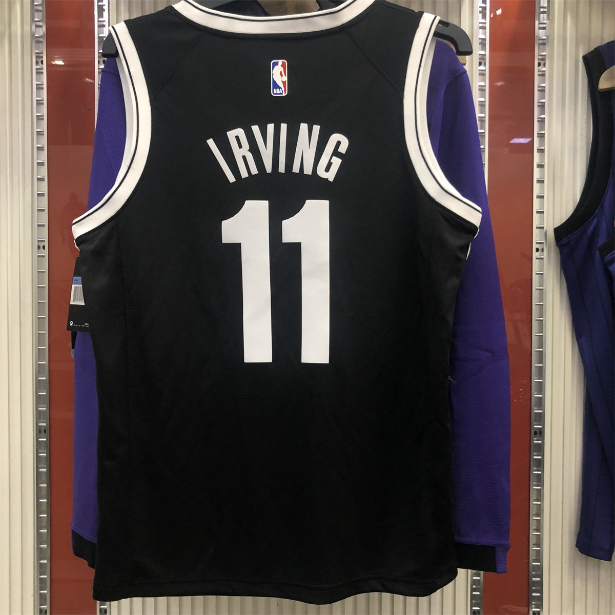 NBA Brooklyn Nets V neck Black Jersey Irving#11S-XXL