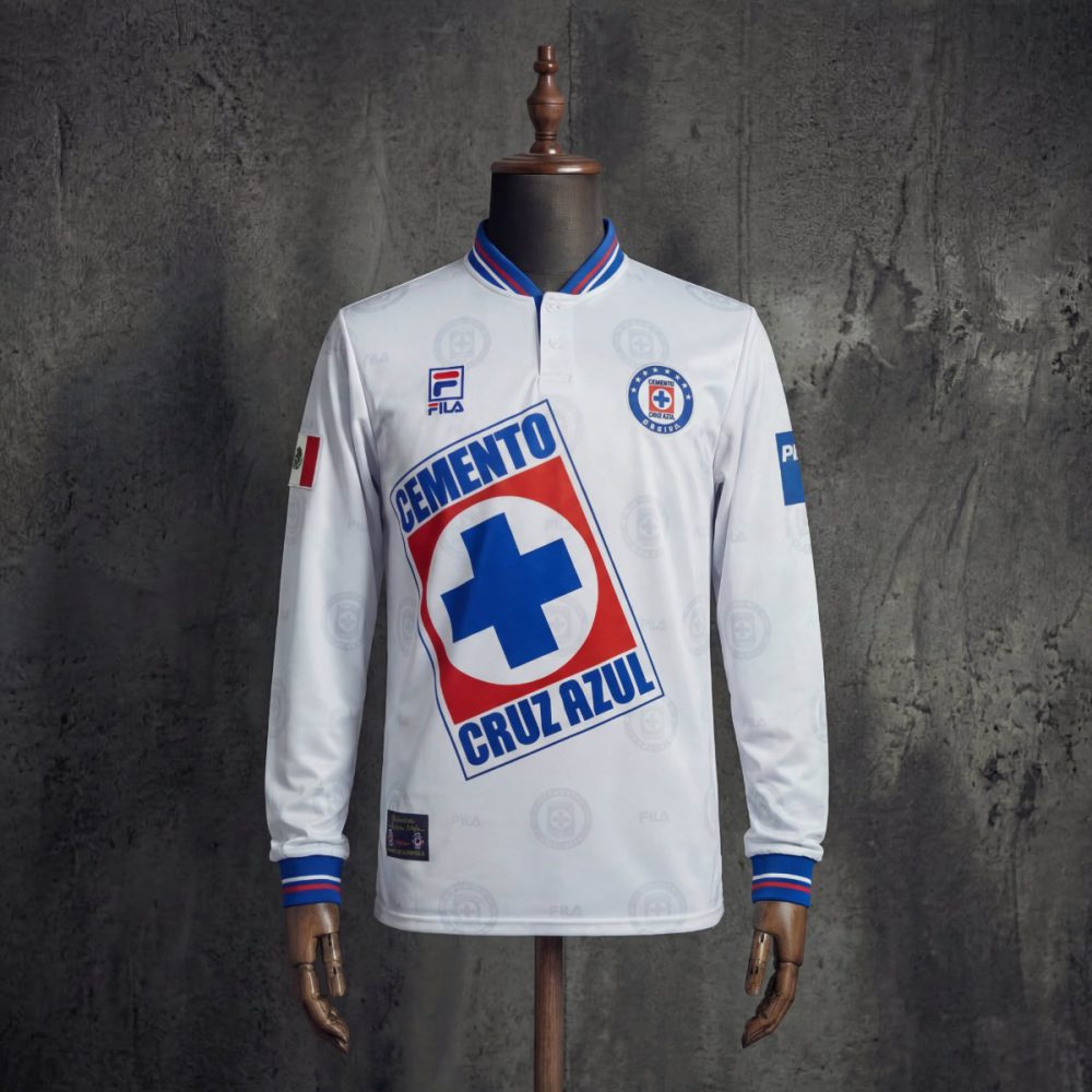 Retro Cruz Azul 1998 Away Jersey Long Sleeve Fan Version
