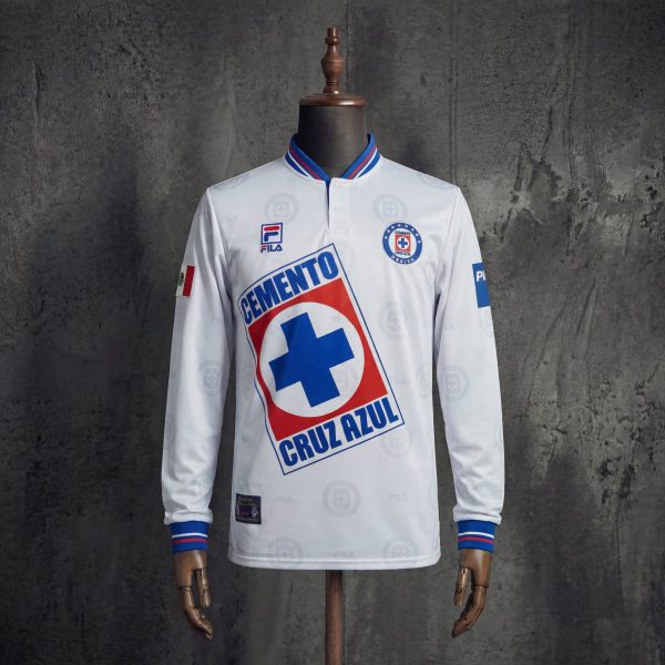 Retro Cruz Azul 1998 Away Jersey Long Sleeve Fan Version