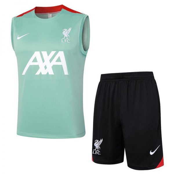 24/25 Liverpool Light Green Training Set Shirt and Shorts