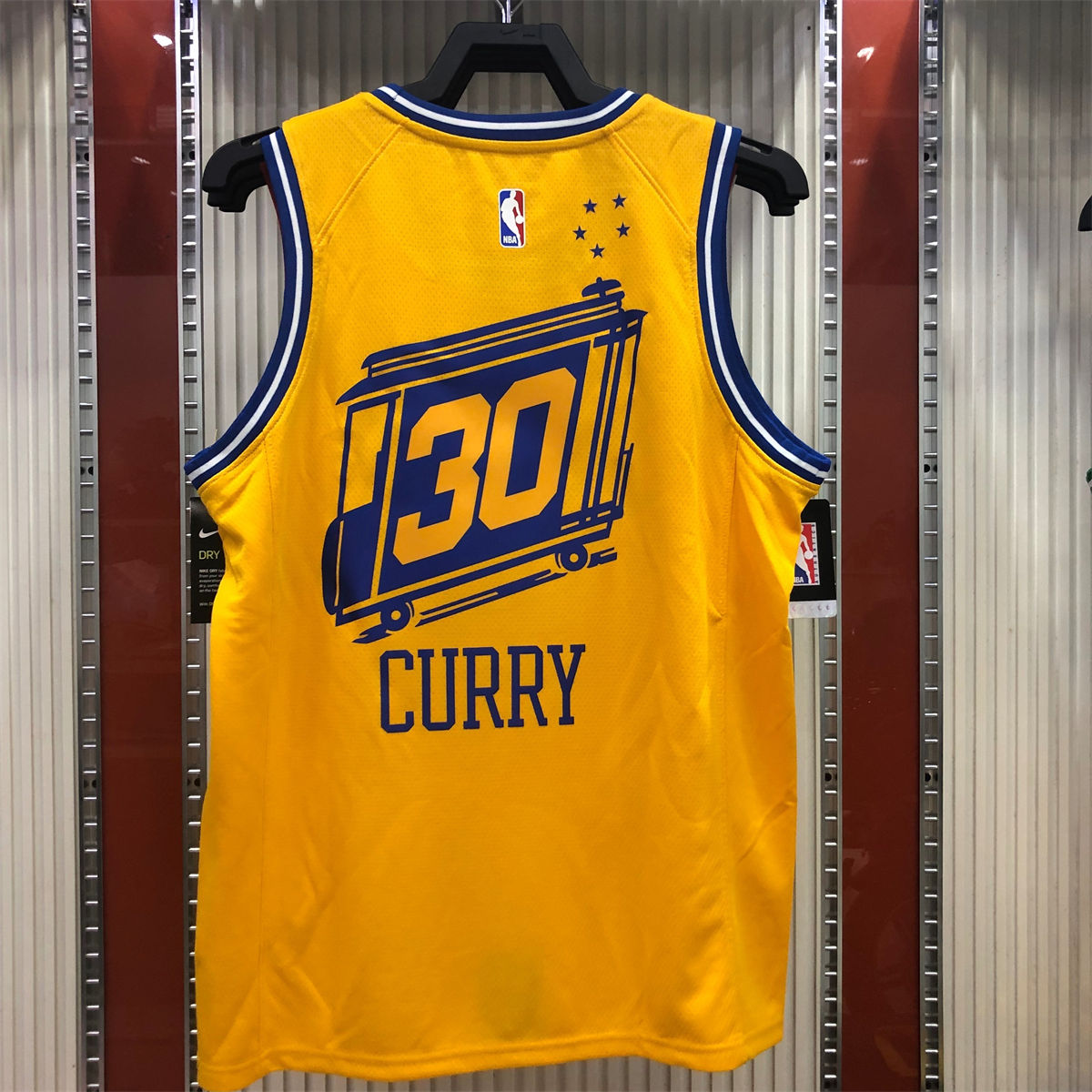 NBA Golden State Warriors Round neck Yellow Jersey CURRY#30 S-XXL