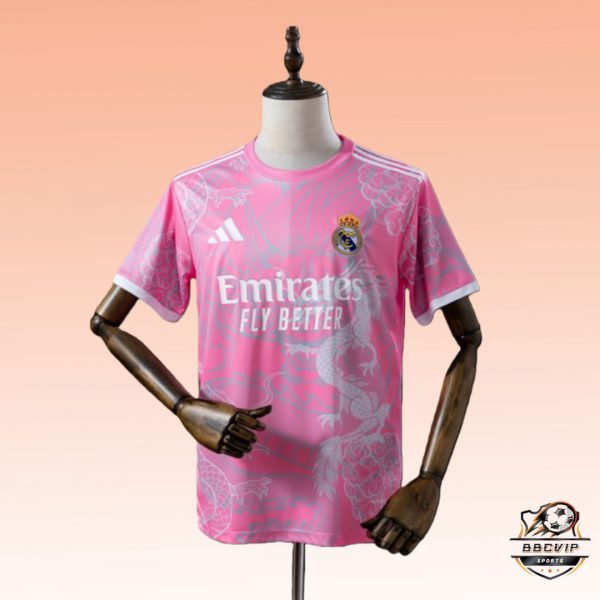 2025/26 Real Madrid Pink Dragon Special Edition Jersey Fan Version