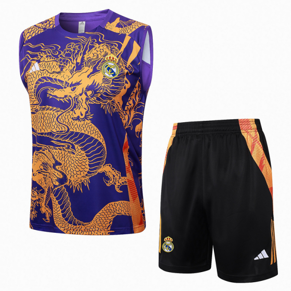 24/25 Real Madrid Purple Training Set Shirt and Shorts