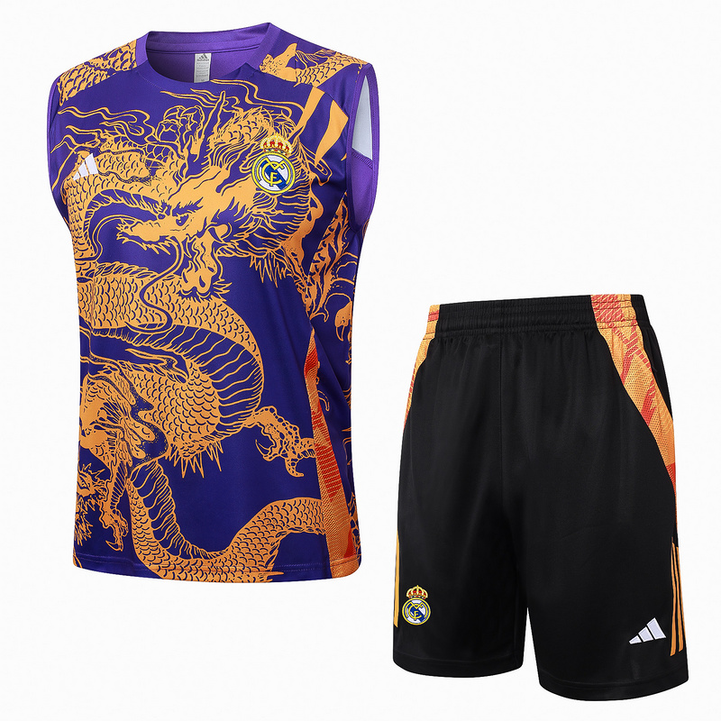 24/25 Real Madrid Purple Training Set Shirt and Shorts