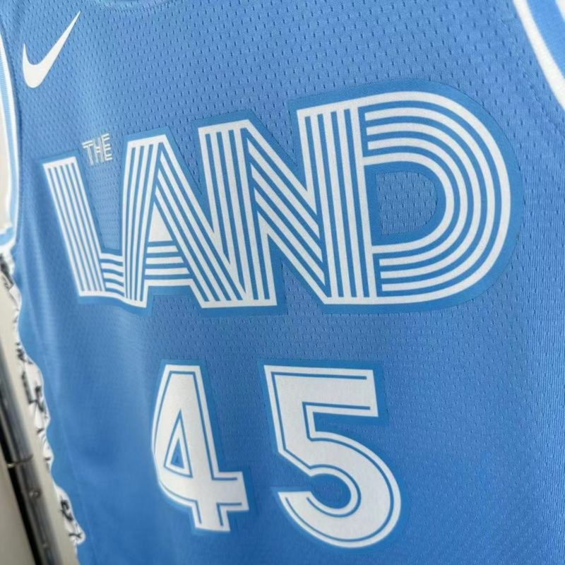 NBA 2025 Cleverland Cavaliers Round Neck Blue City Edition jersey MITCHELL#45 S-XXL