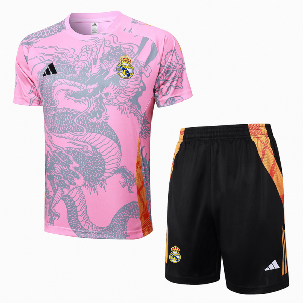 24/25 Real Madrid Pink Training Set Shirt and Shorts