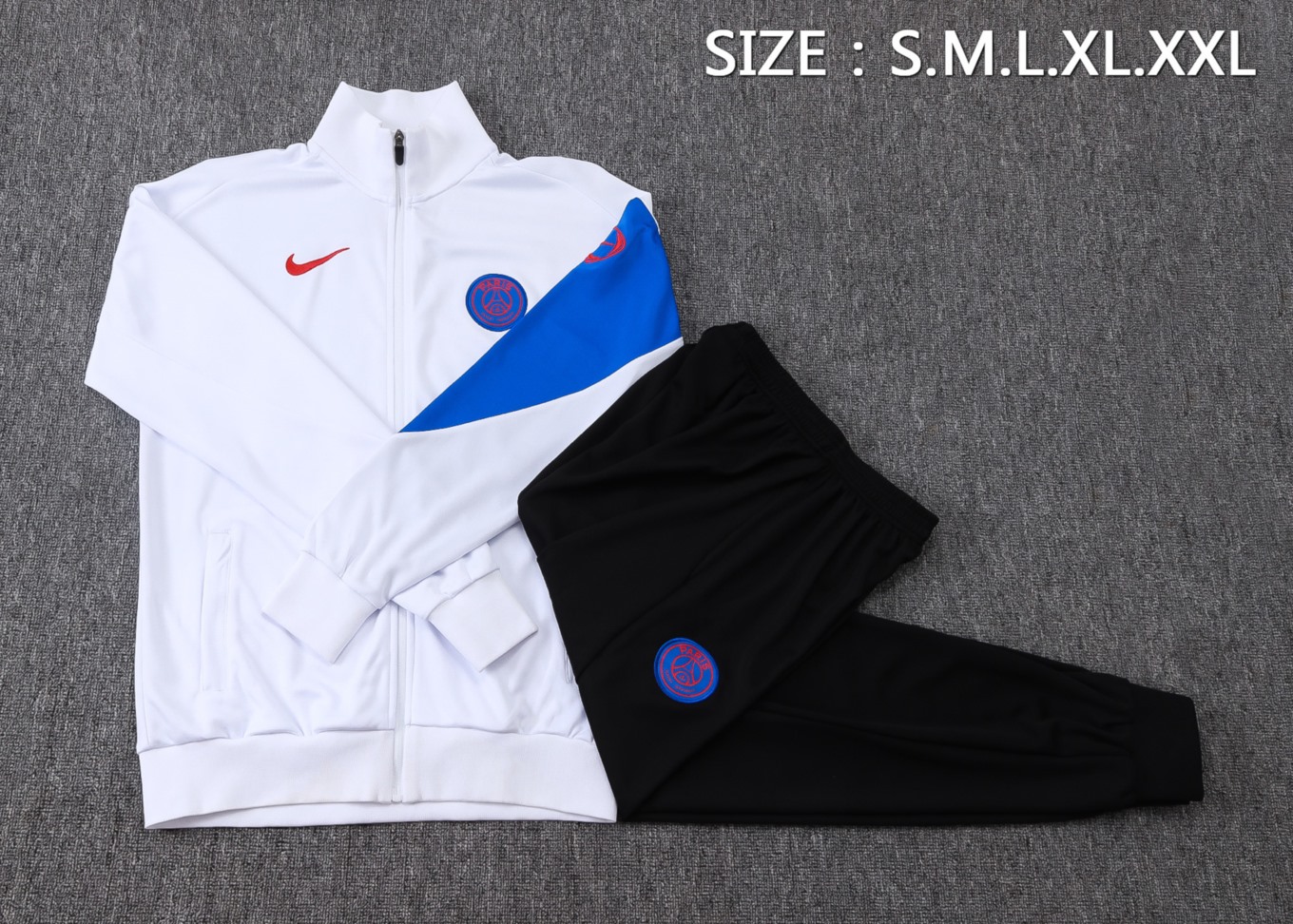 2026 Paris White Jacket Training Suit Set
