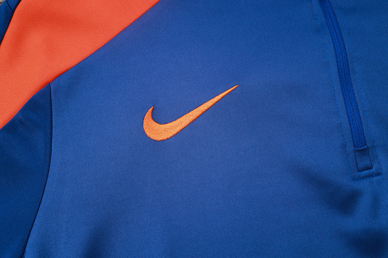 24/25 Netherlands Colorful Blue Long-sleeved half-pull training kit Football team kit