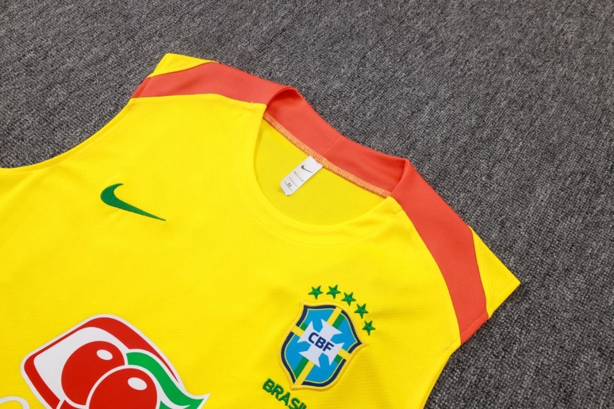 2026 Brazil Yellow Training Set Shirt and Shorts