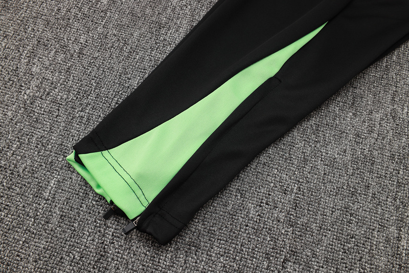 24/25 Brazil Black Long-sleeved half-pull training kit Football team kit