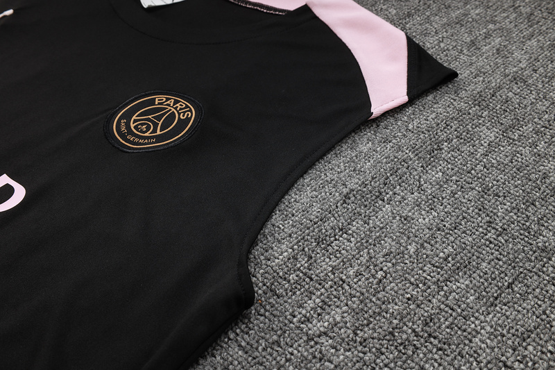 24/25 Paris Black Training Set Shirt and Shorts