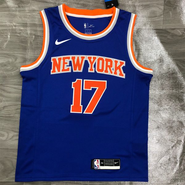 NBA New York Knicks Round Neck Blue jersey LIN#17 S-XXL