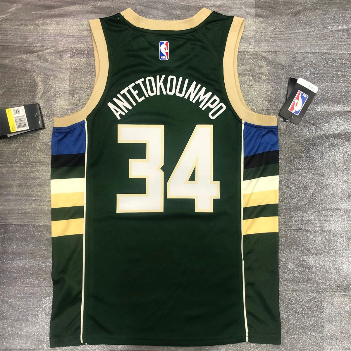 NBA Milwaukee Bucks V neck Green jersey ANTETOKOUNMPO#34 S-XXL