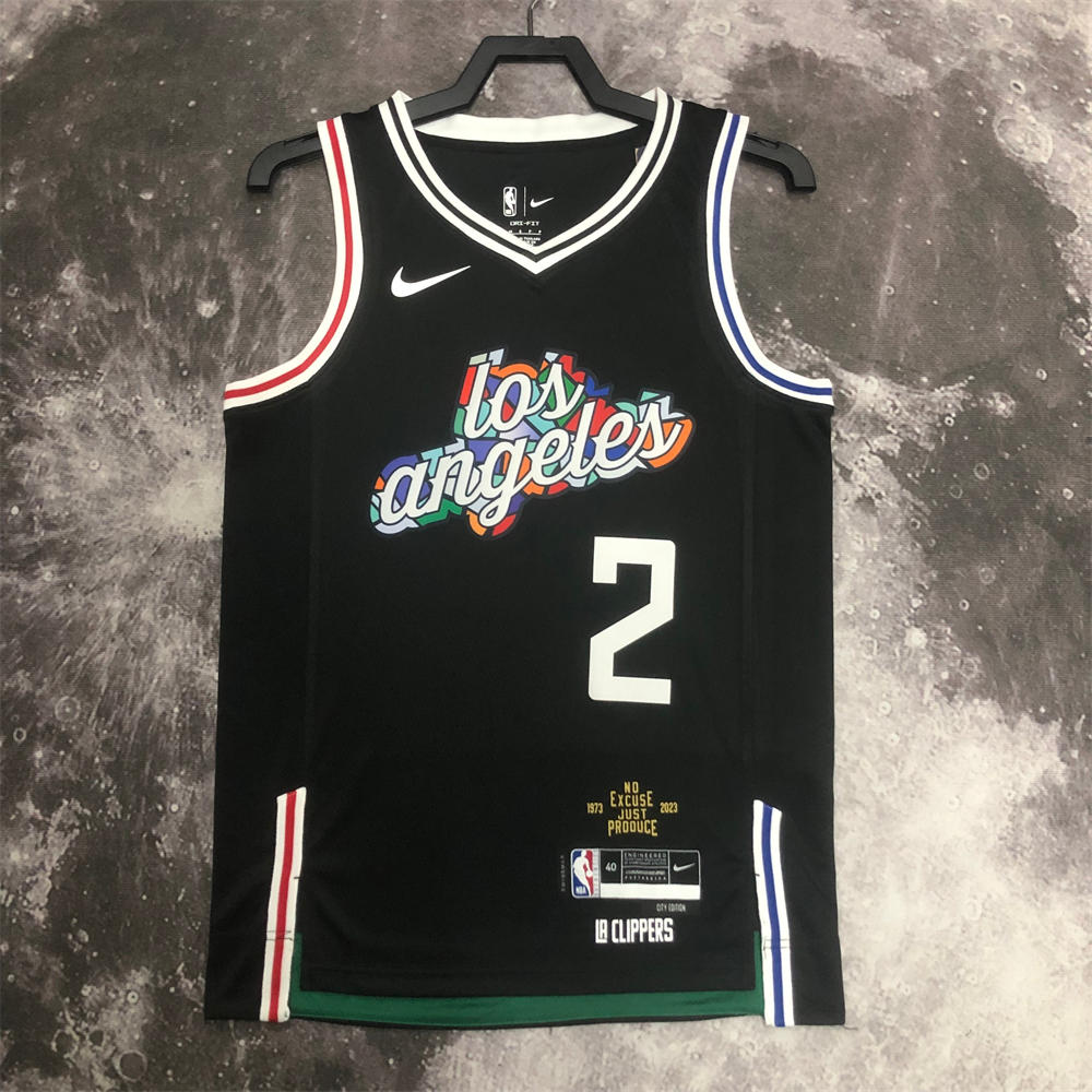 NBA Los Angeles Clippers V-Neck Black Jersey S-XXL