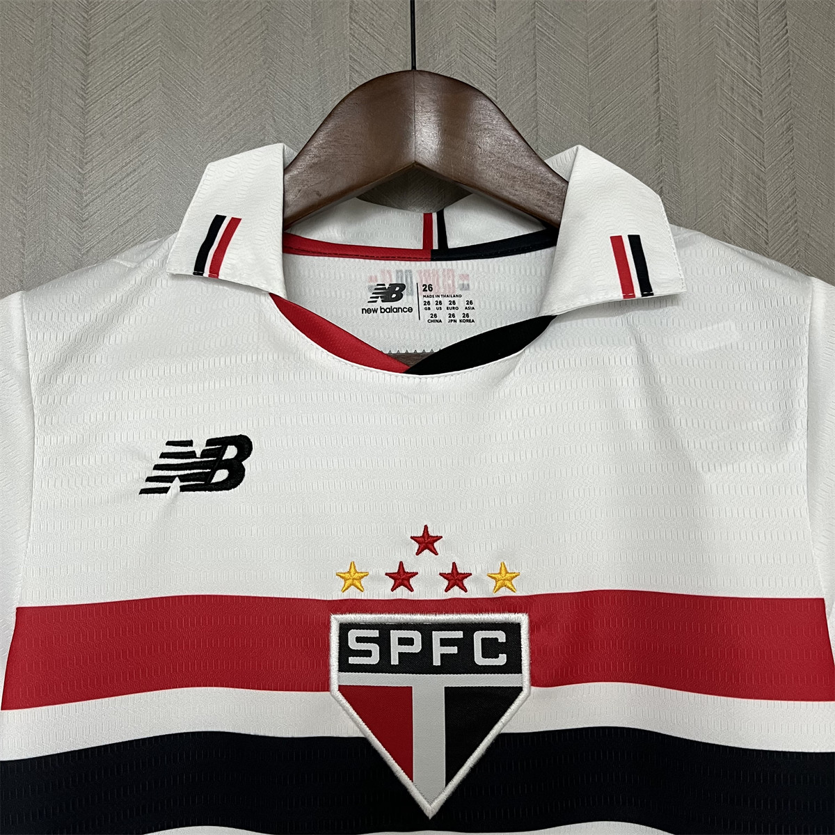 24/25 kids kits sao paulo home jersey size: 16-28