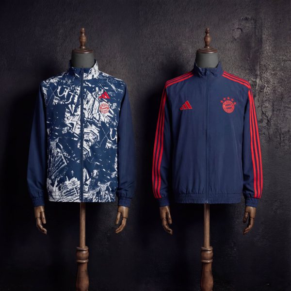 2025/26 Bayern Munich Royal Blue ReverSible Windbreaker Sport Unifom