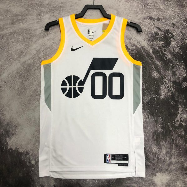 NBA Utah Jazz V-Neck White Jersey CLARKSON#00 S-XXL