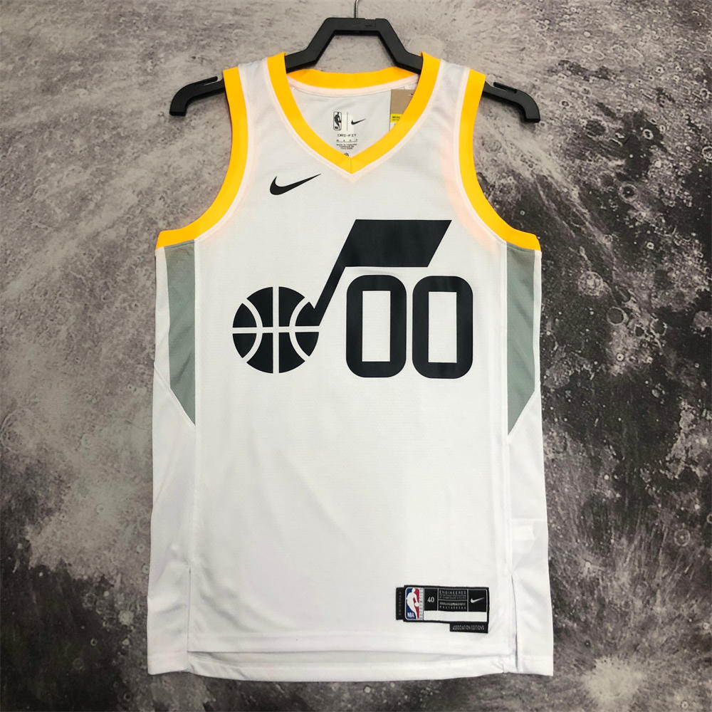 NBA Utah Jazz V-Neck White Jersey CLARKSON#00 S-XXL