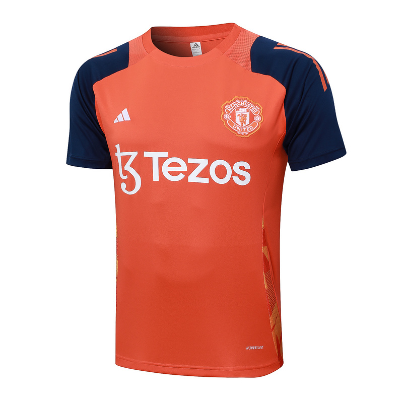 24/25 Manchester United Orange Training Set Shirt and Shorts