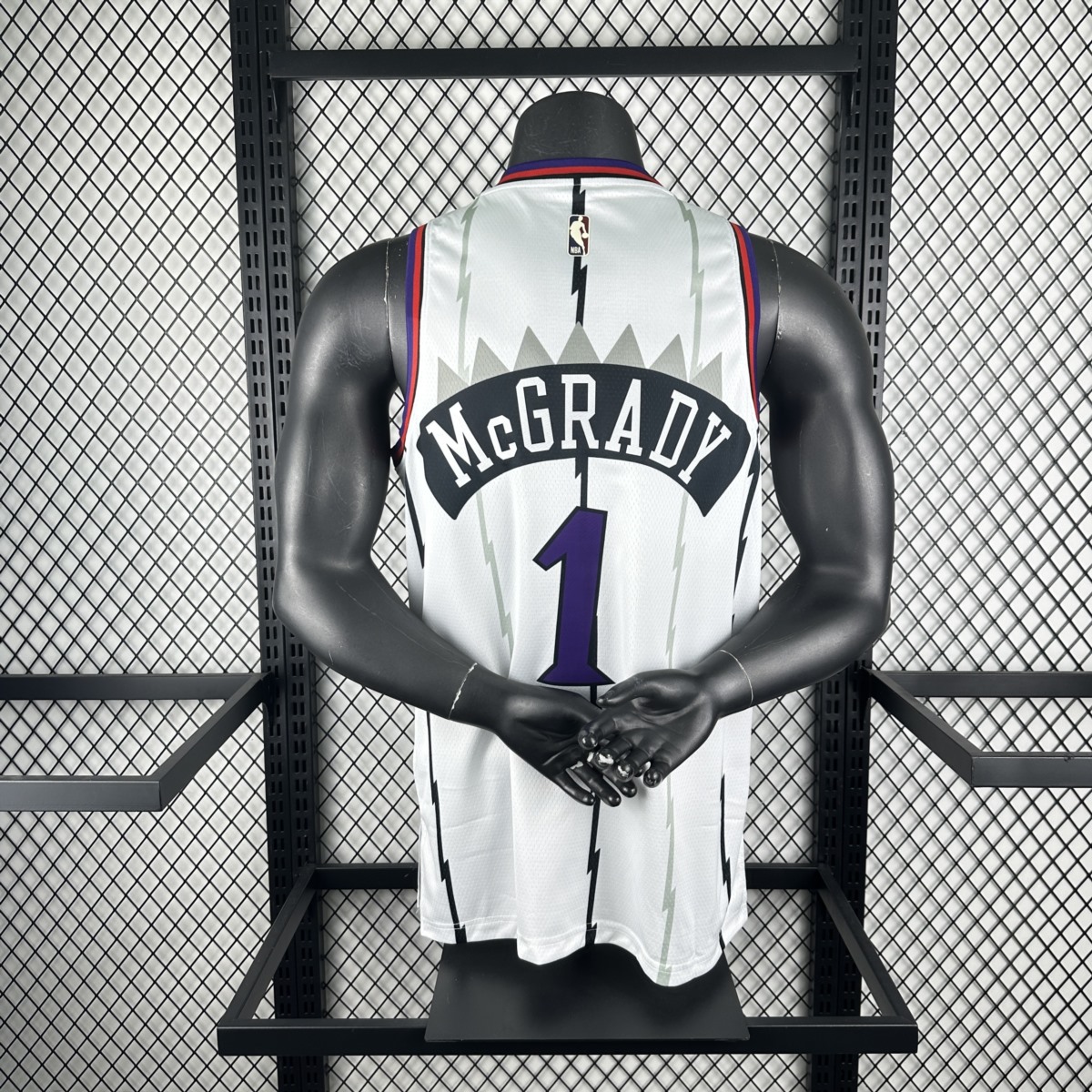 NBA Toronto Raptors Round Neck White McGRADY#1 jersey S-XXL