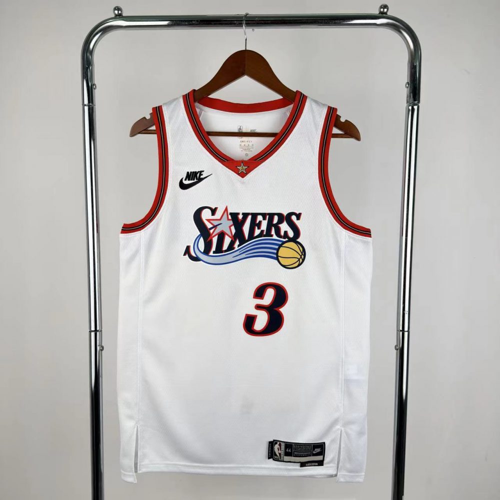NBA Philadelphia 76ers 2026 Vintage Style White Jersey Iverson#3