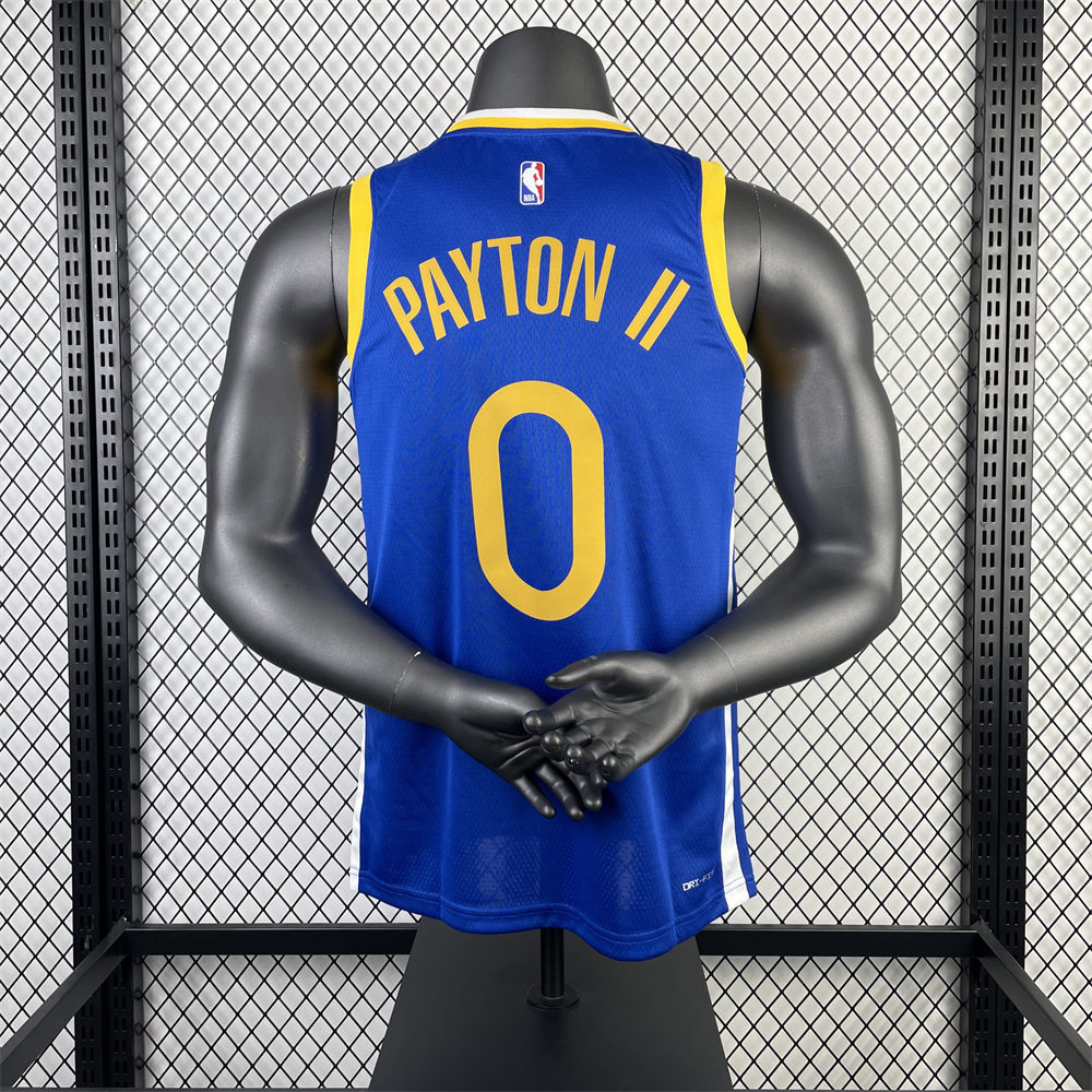 NBA Golden State Warriors 2023 V-Neck Blue Jersey PAYTON Ⅱ#0 S-XXL