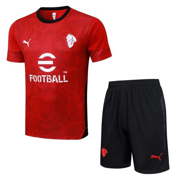2026 AC Milan Red Training Set Shirt and Shorts