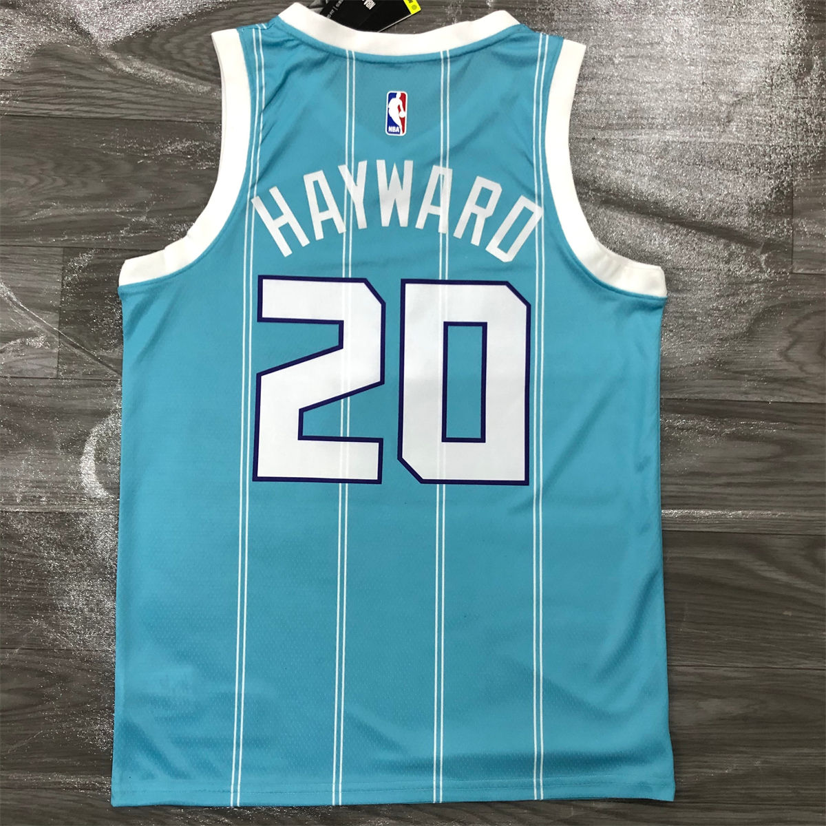 NBA Charlotte Hornets V-Neck Light Blue Jersey HAYWARD#20 S-XXL