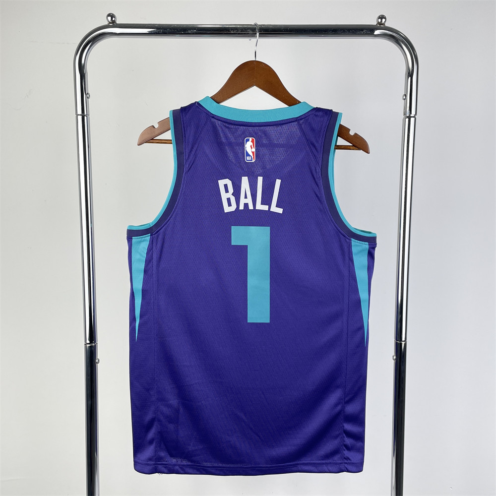 NBA Charlotte Hornets BALL#1 2019/20 Jordan Brand Purple Statement Edition Swingman Jersey S-XXL