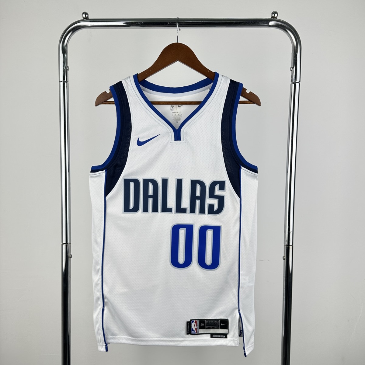 NBA Dallas Mavericks V-Neck White Jersey CHRISTIE#00 1 S-XXL