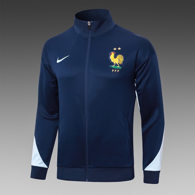 2024 France Royal Blue Jacket Training Suit Set Football Team Shirt Sports Fashion