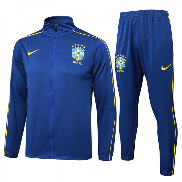 2024/25 Brazil Blue Jacket Training Suit Set Football Team Shirt Sports Fashion