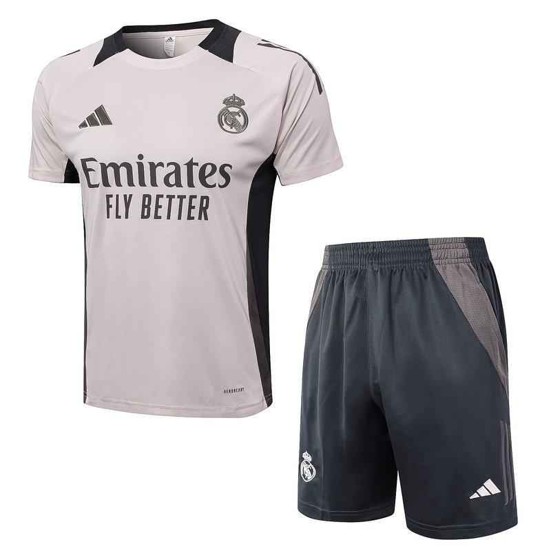 24/25 Real Madrid Light Pink Training Set Shirt and Shorts