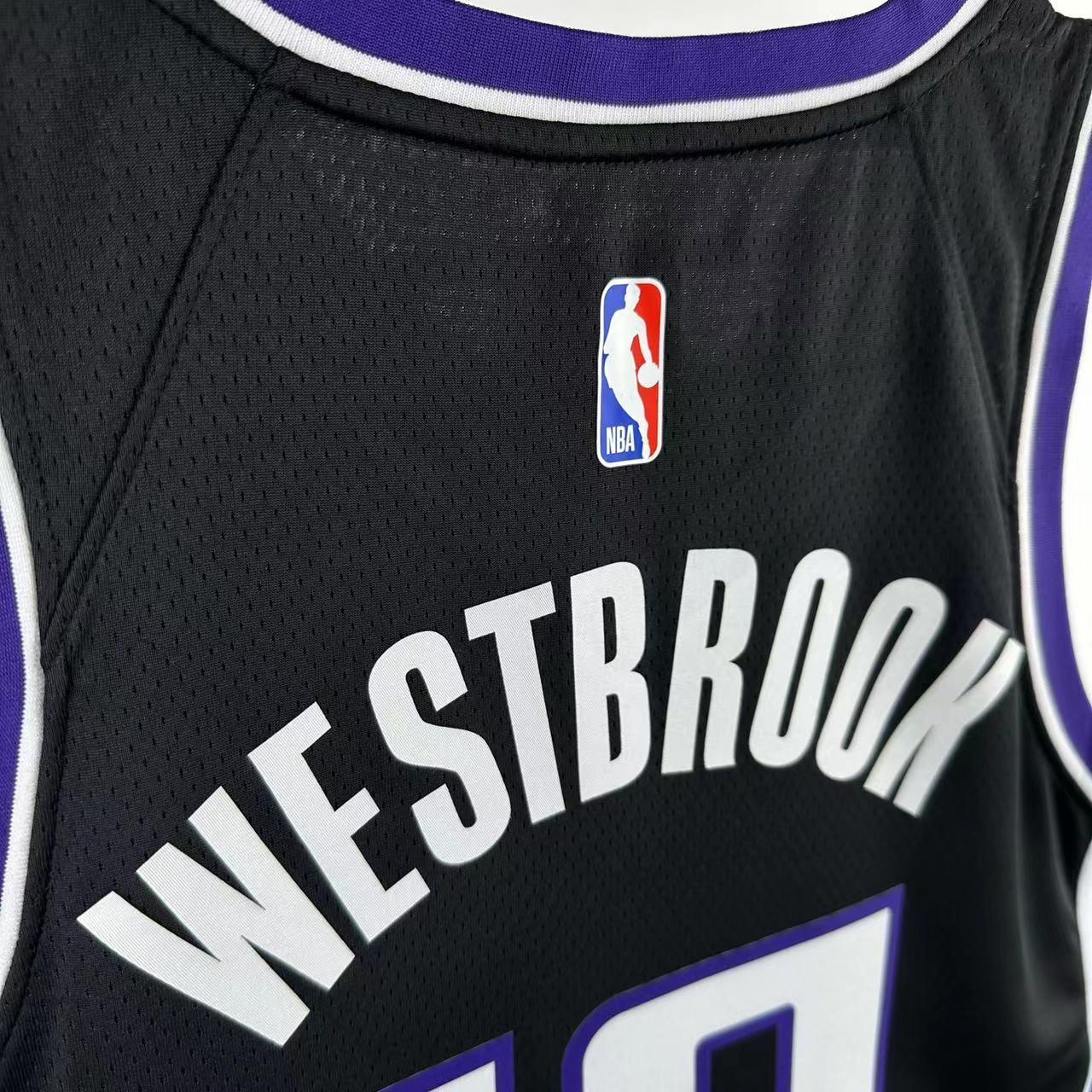 NBA Scaramento Kings 2024 V-Neck Black jersey WESTBROOK#18 S-XXL