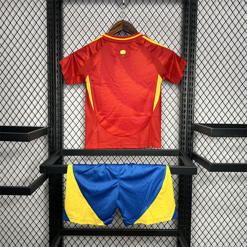 24/25 Spain Euro Home jersey Kid Kits Size 16-28