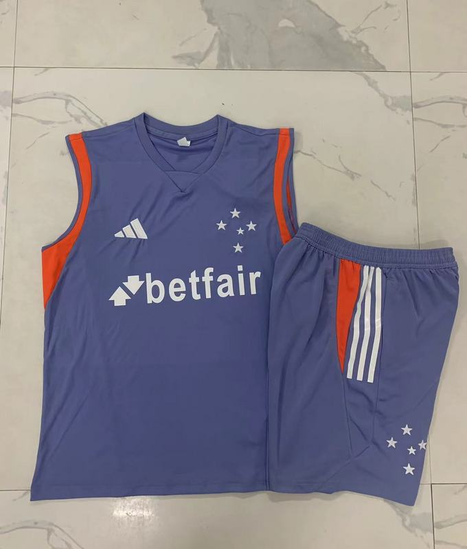24/25 Cruzeiro Grey Training Set Shirt and Shorts