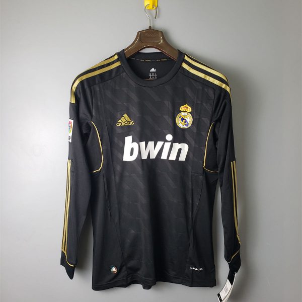 Retro Real Madrid 2012 black jersey Long Sleeves Fan Version