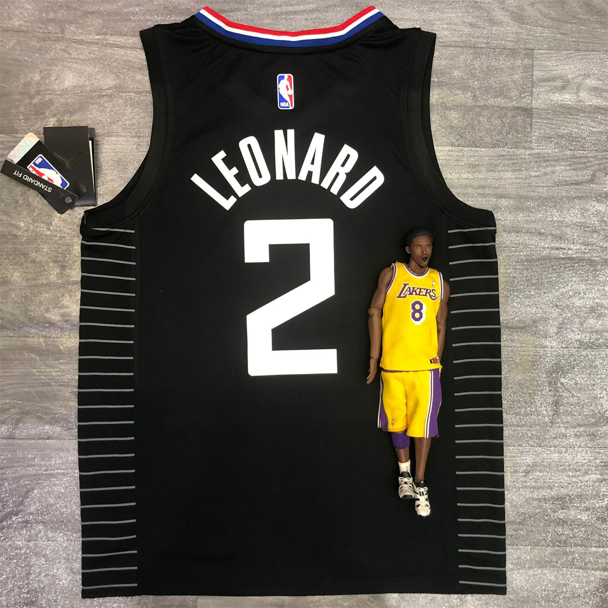 NBA Los Angeles Clippers V neck Black Jersey LEONARD#2 S-XXL