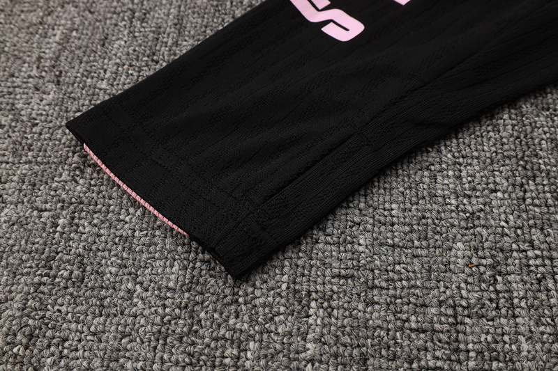 24/25 Paris Black Long-sleeved half-pull training kit Football team kit