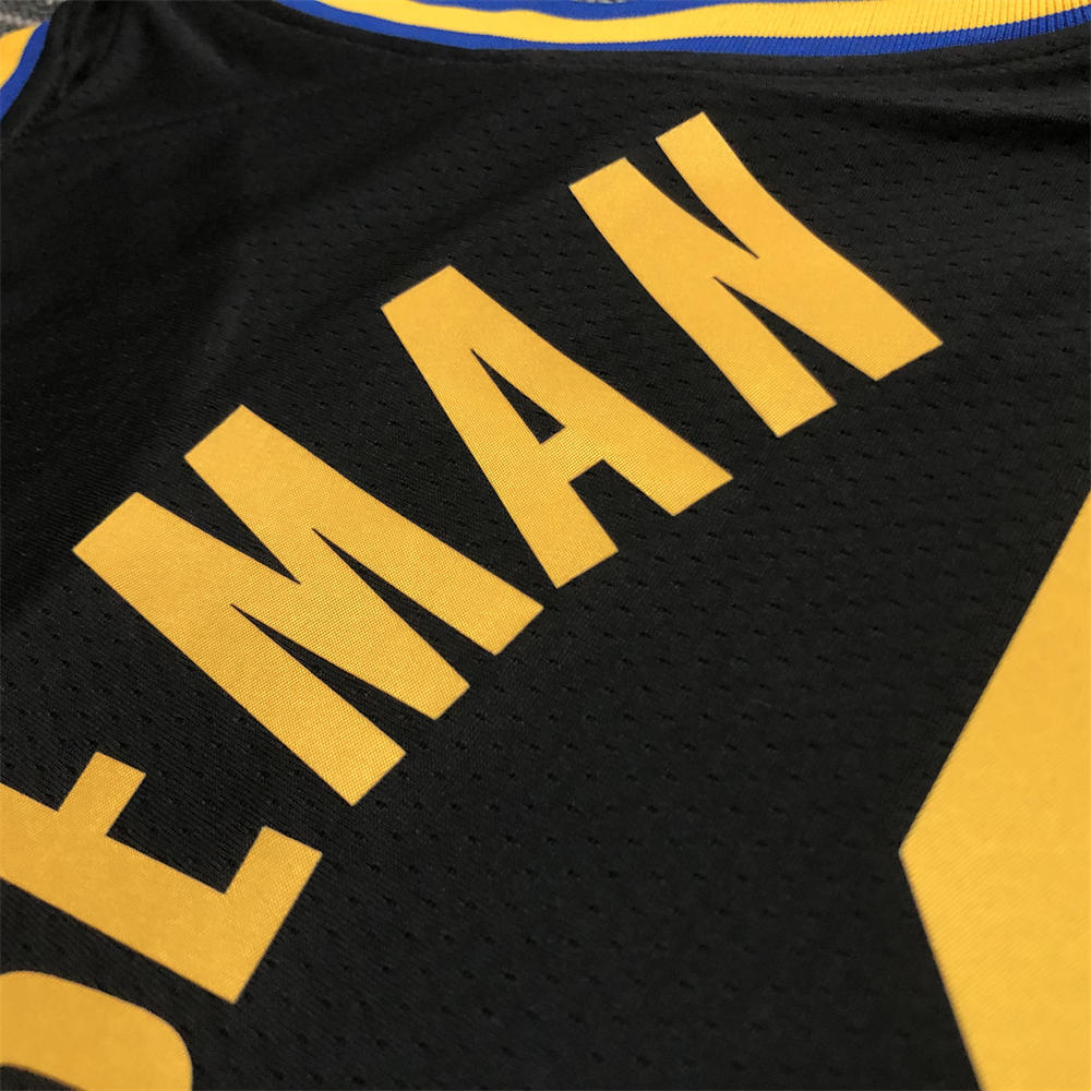 NBA Golden State Warriors V-Neck 75th anniversary Black Jersey WISEMAN#33 S-XXL