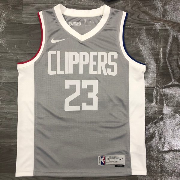 NBA Los Angeles Clippers V-Neck Grey Jersey WILLIAMS#23 S-XXL
