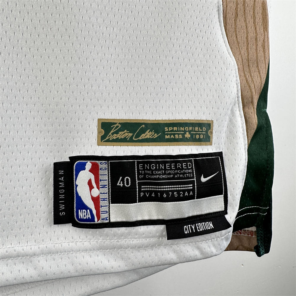 NBA Boston Celtics 2024 City Edition Round Neck White Jersey TATUM#0 S-XXL